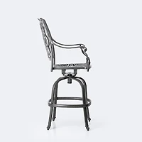 Meghan Swivel Bar Chair - Shade Grey