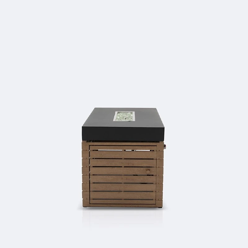 Pire Firepit Table - Woodlook / Black Frame 