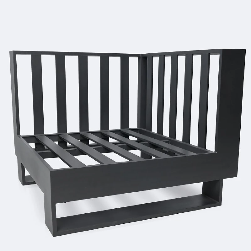 Renfrew Corner Chair -  Black Frame - Carbon Black Cushion