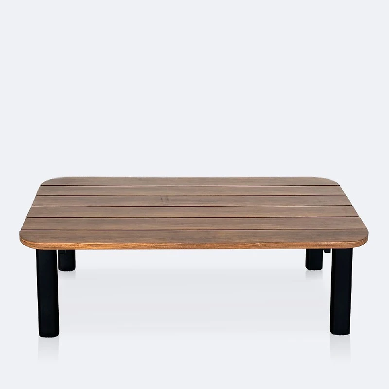 Rumi Coffee Table - Woodlook Black Frame