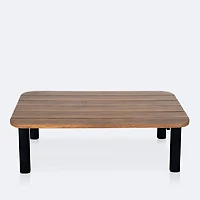 Rumi Coffee Table - Woodlook Black Frame