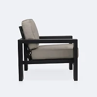 Shoreline Club Chair - Black Frame, Cast Shale Cushions