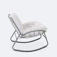Simmons Rocking Chair - Sage Green Frame - Beige Cushion