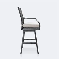 Sunnyvale Swivel Bar Chair - Brushed Grey/Grey
