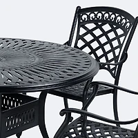 Blanca Dining Set - 4 Seats - Black Tippet