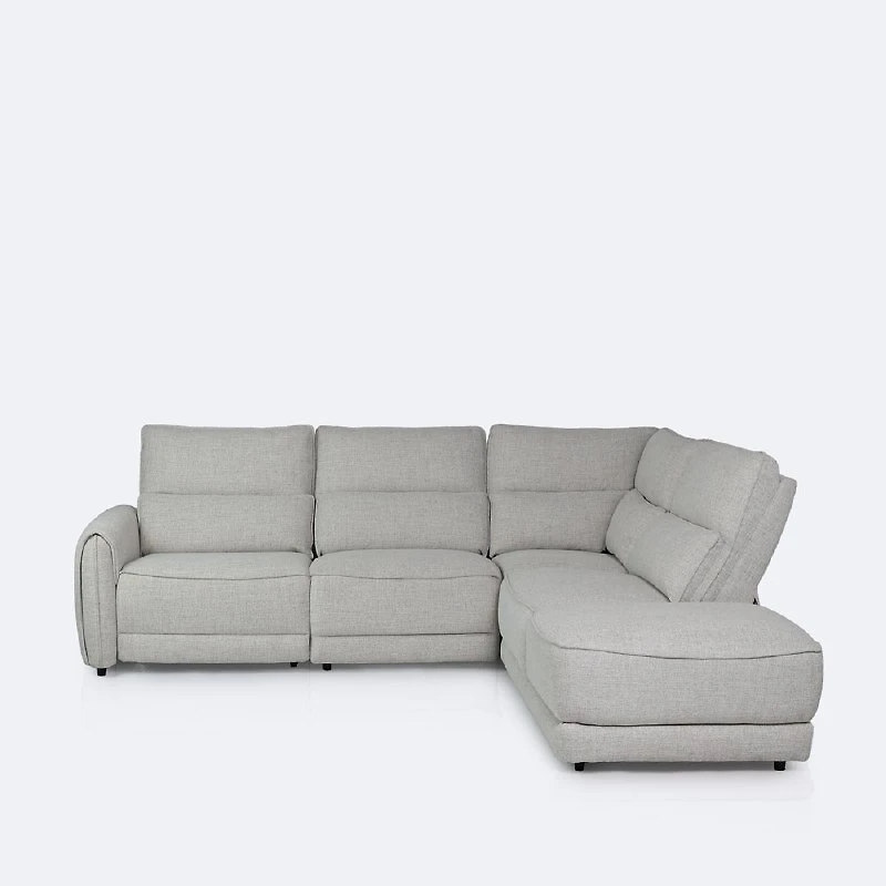 Graham Right Hand Facing Power Reclining Sectional - Weave Beige