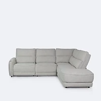 Graham Right Hand Facing Power Reclining Sectional - Weave Beige