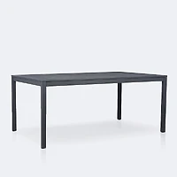 Linear with Lexi Dining Set - 6 Seats - Dark Grey