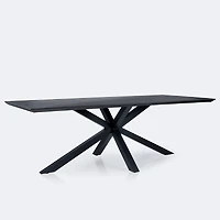 Manhattan Dining Set - 6 Seats - Black