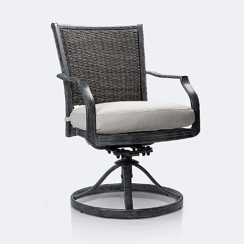Sunnyvale Dining Set - 6 Chairs - Brushed Grey