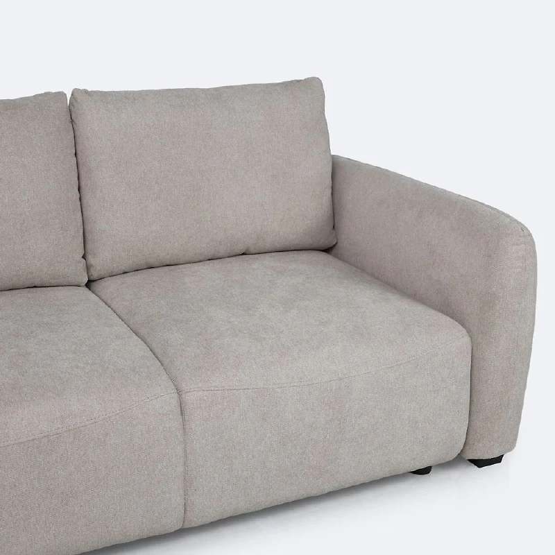 Vivo Left- Hand Facing Sectional Media Sleeper - Savy Beige
