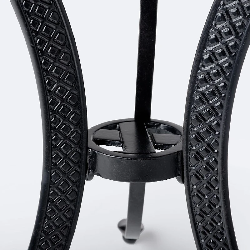 Weave 21" Round Side Table - Black Tippet