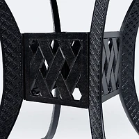 Weave 36" Square Dining Table- Black Tippet