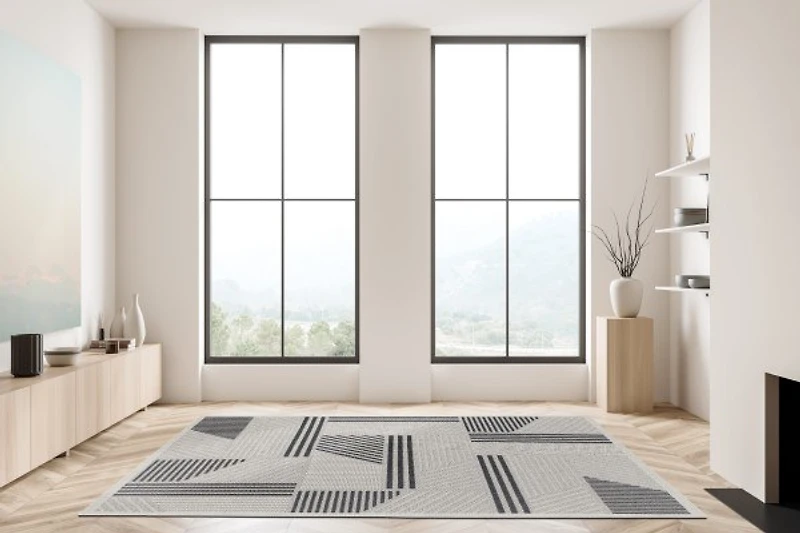 Assia Outdoor Rug 5x7 - Grey