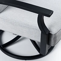 Belvedere Aluminum Swivel Club Chair - Black
