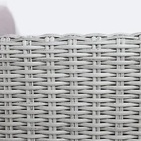 Driftwood Swivel Club Chair - Light Grey Wicker/Iron Grey Cushion