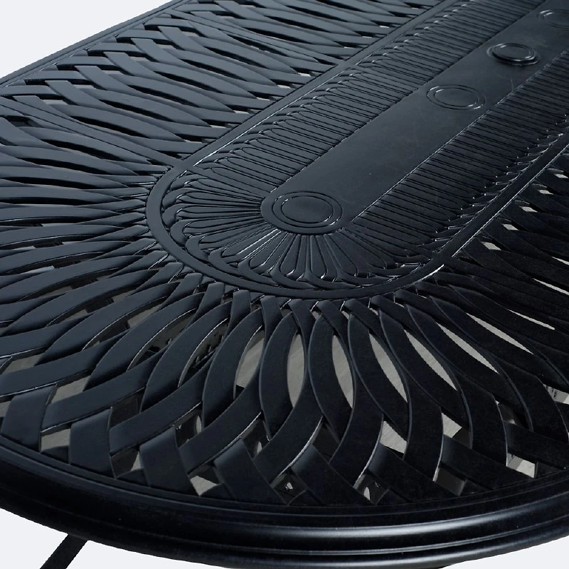Breeze 42"x87'’ Oval Dining Table – Black Tippet