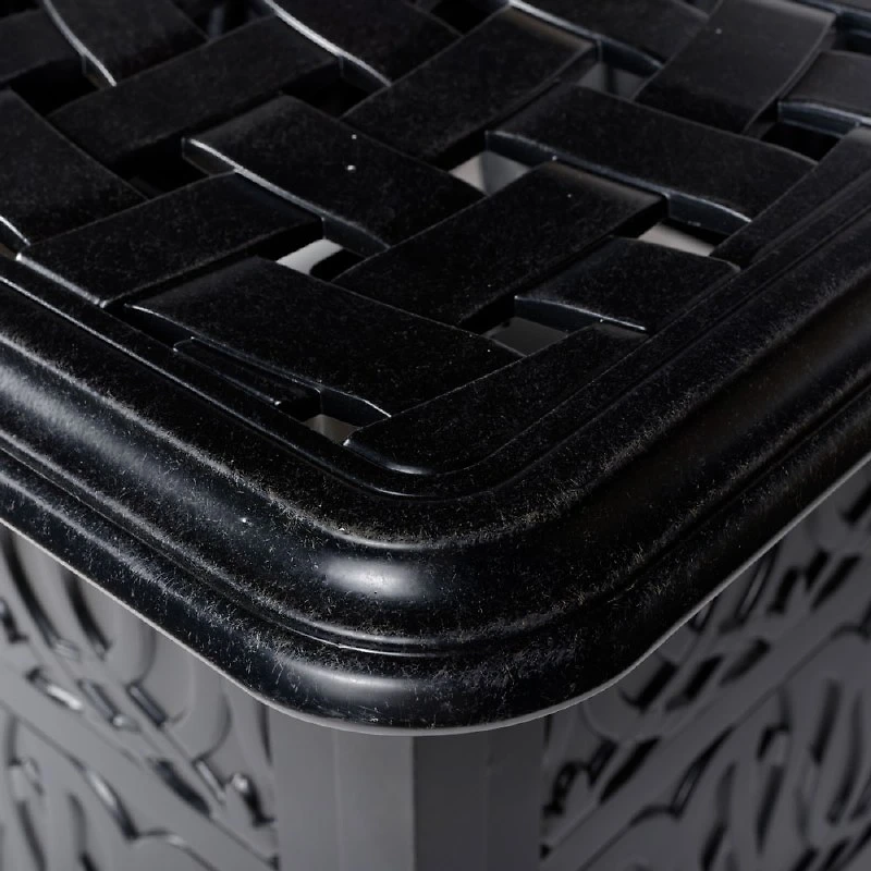 Breeze 42" Square Firepit Table - Black Tippet