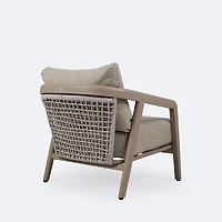 Celine Club Chair - Driftwood Frame, Mushroom Cushions