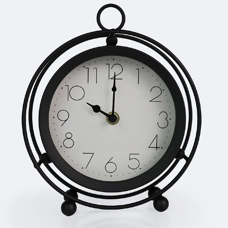 Metal Table Clock - Black