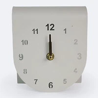 Metal Table Clock - White
