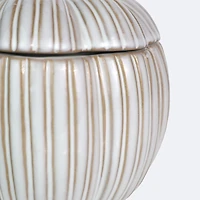 Ceramic Pumpkin Jar - Ivory