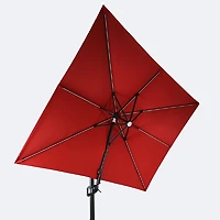 Cosmic 10'x13" Rectangular Tilt Top Parasol - Classic Red