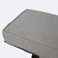Dakota Bench - Black Frame, Grey Cushion