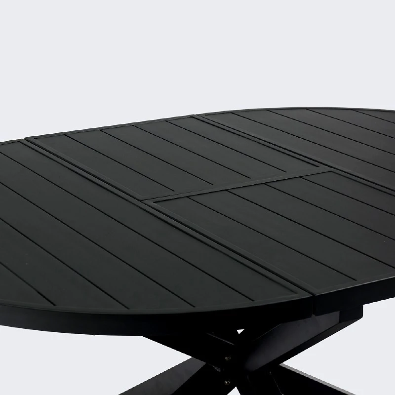 Darwin Round Extendable Dining Table - Black