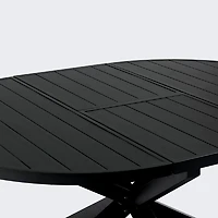 Darwin Round Extendable Dining Table - Black