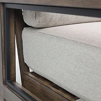 Denver Club Chair – Brushed Chocolate Frame - Tan Cushions