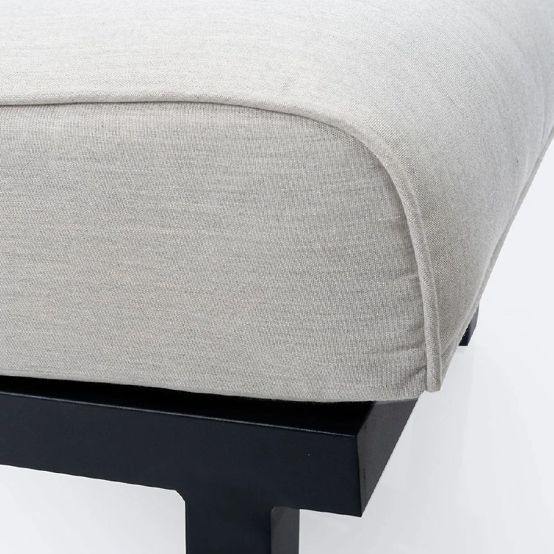 Eros Side Chair, Black Frame, Sand Cushions