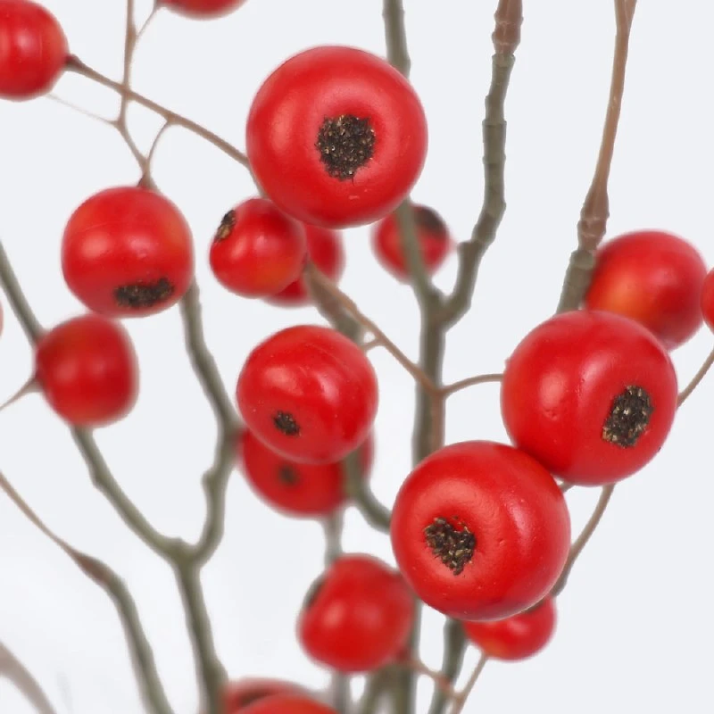 Faux Red Berry Branch