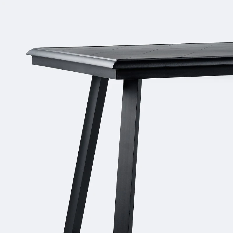 Geometric 38x70 Dining Table – Black