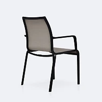 Holiday Sling Armchair - Black Frame / Oatmeal Sling