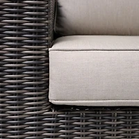 Hampton Sofa - Taupe Mixed Wicker/Beige Cushion