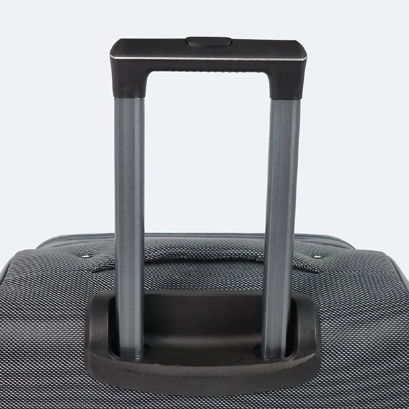 4-Piece Soft Side Spinner Wheels Luggage Set- Grey