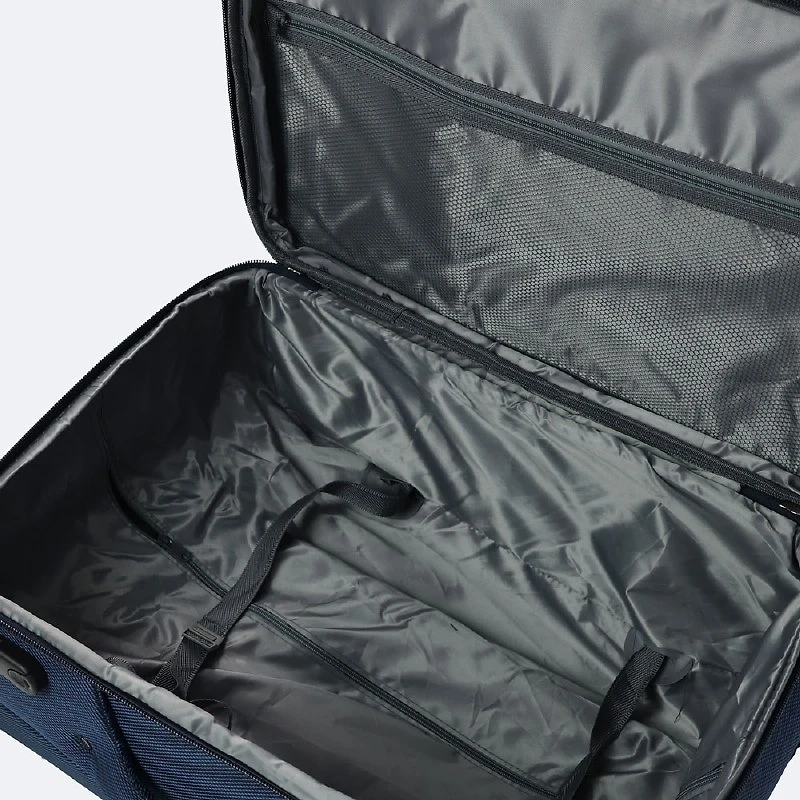 4-Piece Soft Side Spinner Wheels Luggage Set- Navy