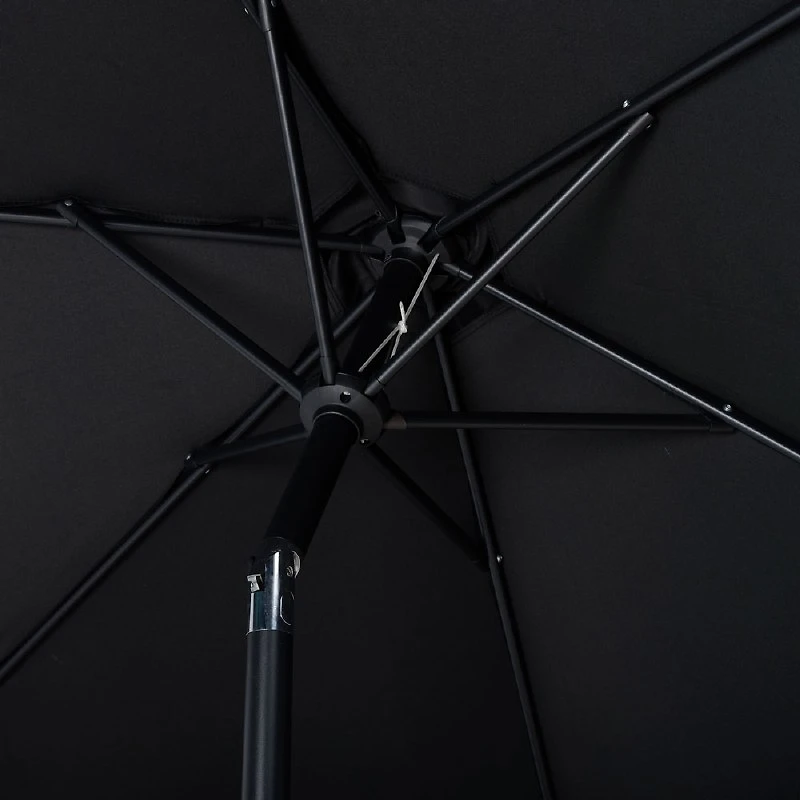 7.5' Deluxe Market Umbrella - Black