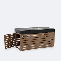 Pire Firepit Table - Woodlook / Black Frame 