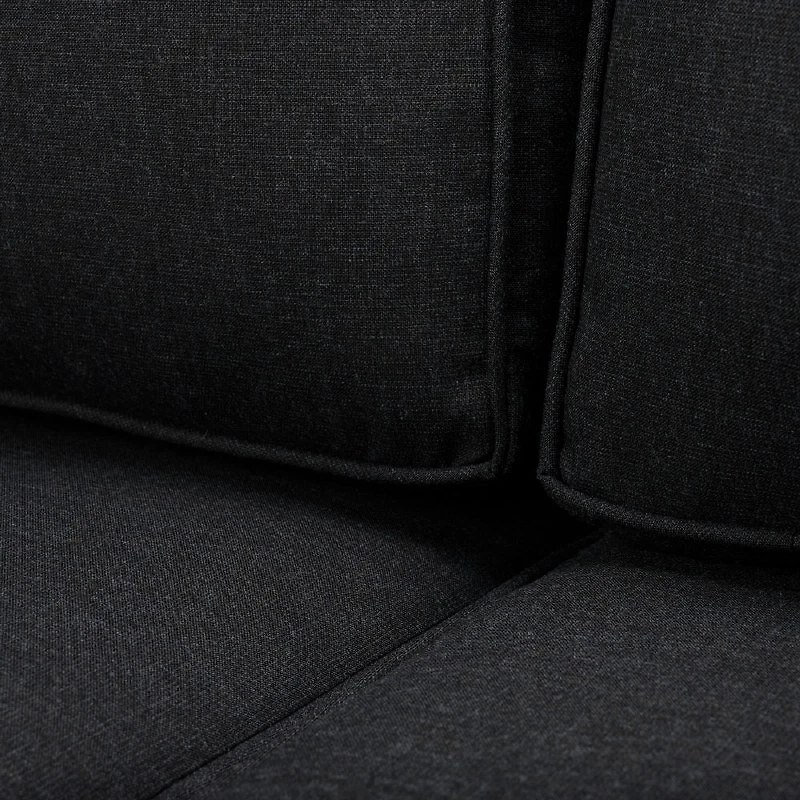 Renfrew Left Hand Facing Loveseat -  Black Frame - Carbon Black Cushion