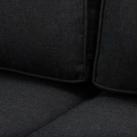 Renfrew Left Hand Facing Loveseat -  Black Frame - Carbon Black Cushion