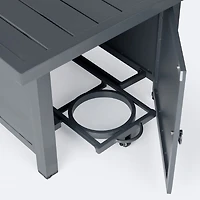 Shoreline 36"x56" Rectangular Firepit Table - Dark Grey
