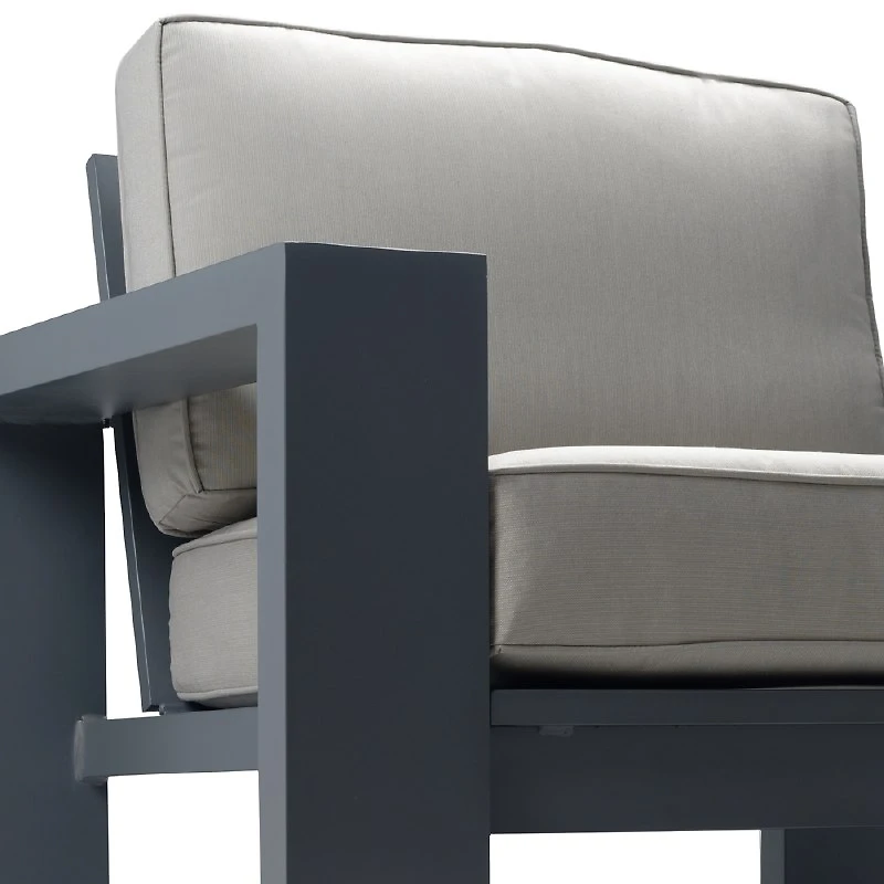 Shoreline Club Chair - Dark Grey Frame, Spectrum Dove Cushions