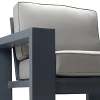Shoreline Club Chair - Dark Grey Frame, Spectrum Dove Cushions