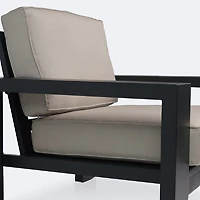 Shoreline Club Chair - Black Frame, Cast Shale Cushions