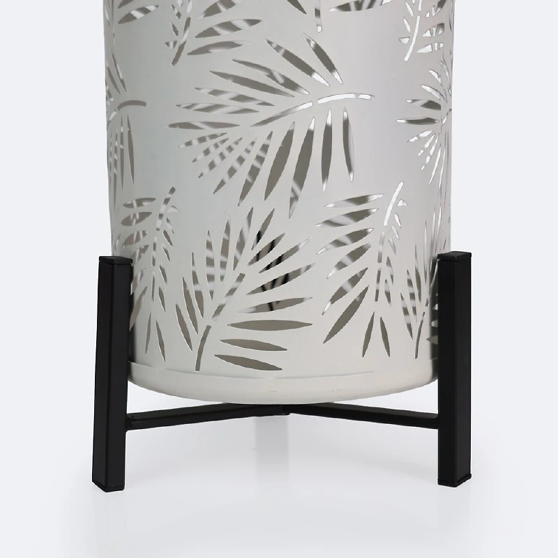 Metal Solar Lantern - White