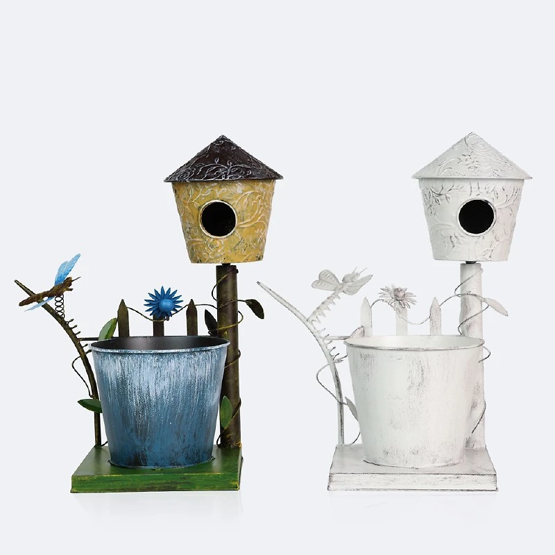 Decorative Birdhouse Planter
