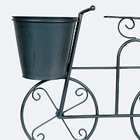 Decorative Metal Bike Planter - Blue