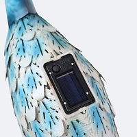 Metal Garden Crane with Solar Lights